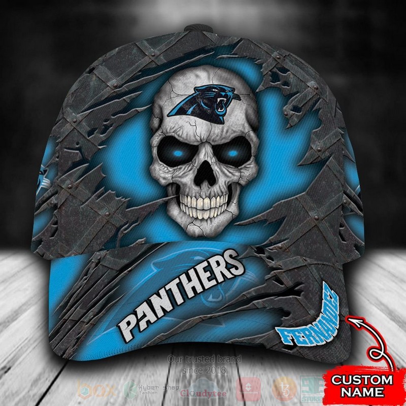 NFL_Carolina_Panthers_Skull_Custom_Name_Cap