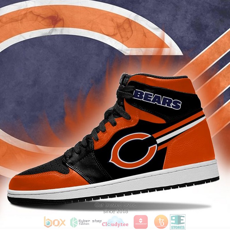 NFL_Chicago_Bears_Black_Orange_Air_Jordan_High_Top_Shoes