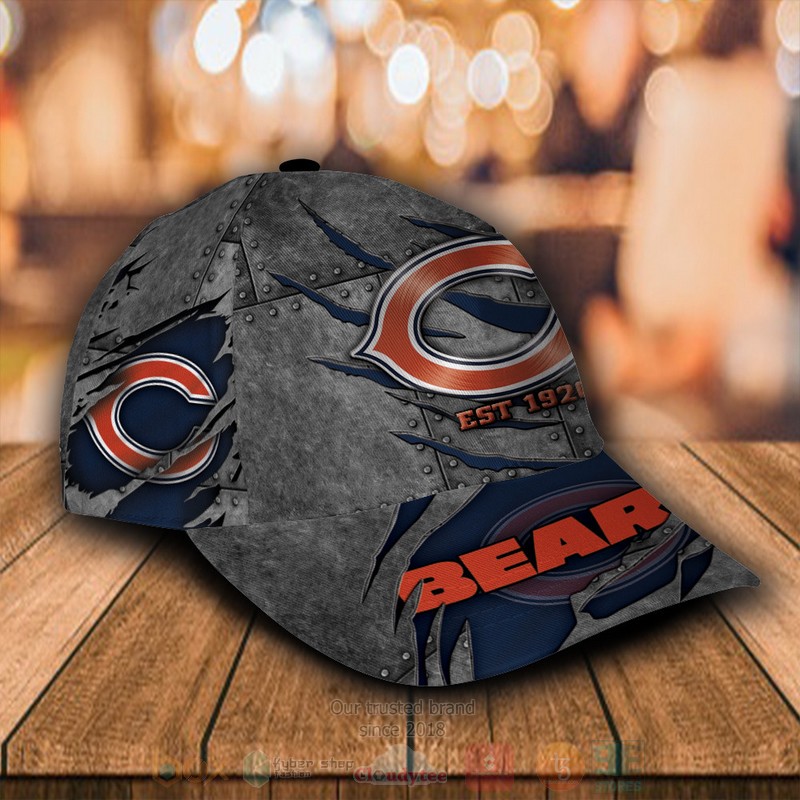 NFL_Chicago_Bears_Custom_Name_Grey_Cap_1