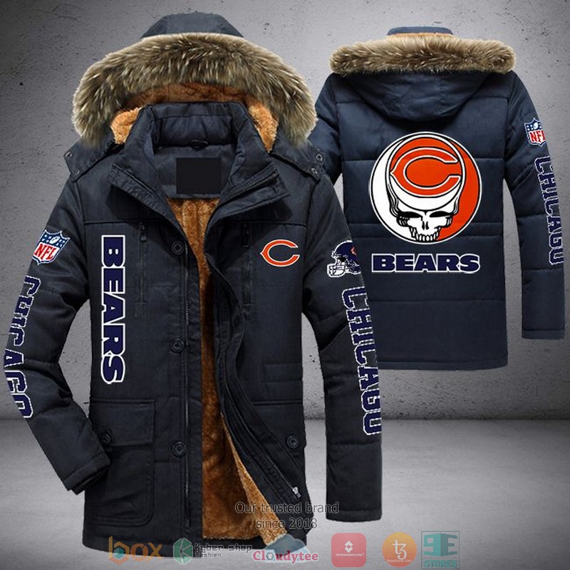 NFL_Chicago_Bears_Skull_logo_Parka_Jacket_1