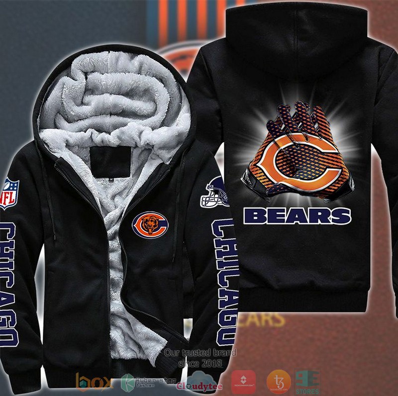 NFL_Chicago_Bears_hand_gloves_3d_fleece_hoodie_jacket