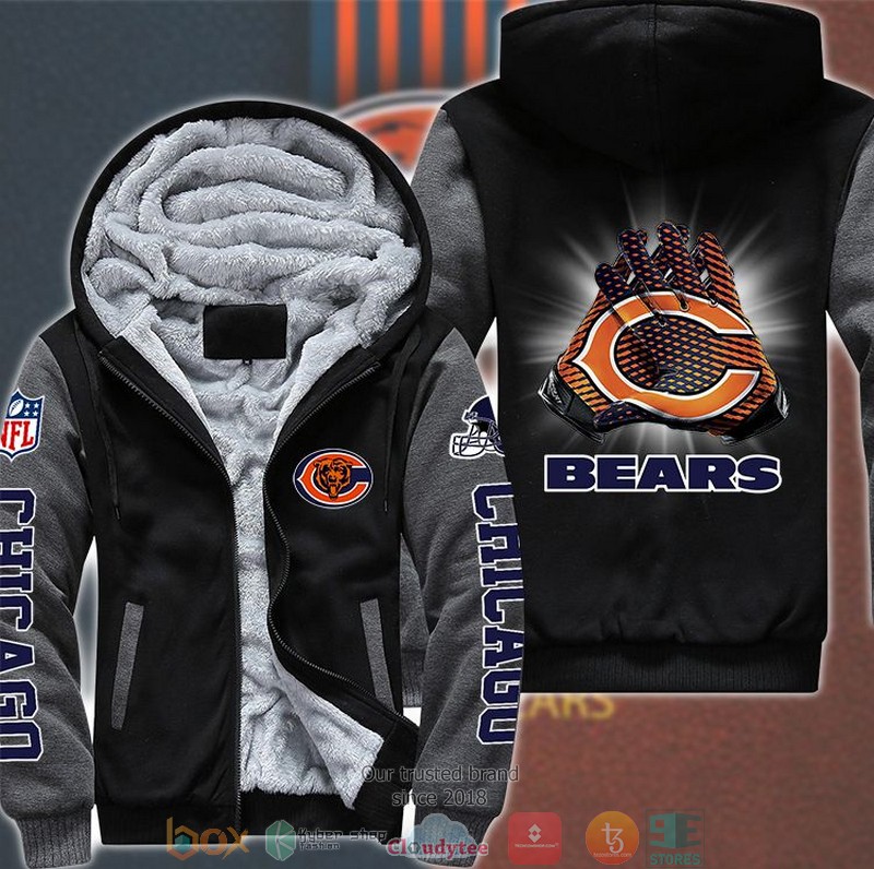 NFL_Chicago_Bears_hand_gloves_3d_fleece_hoodie_jacket_1