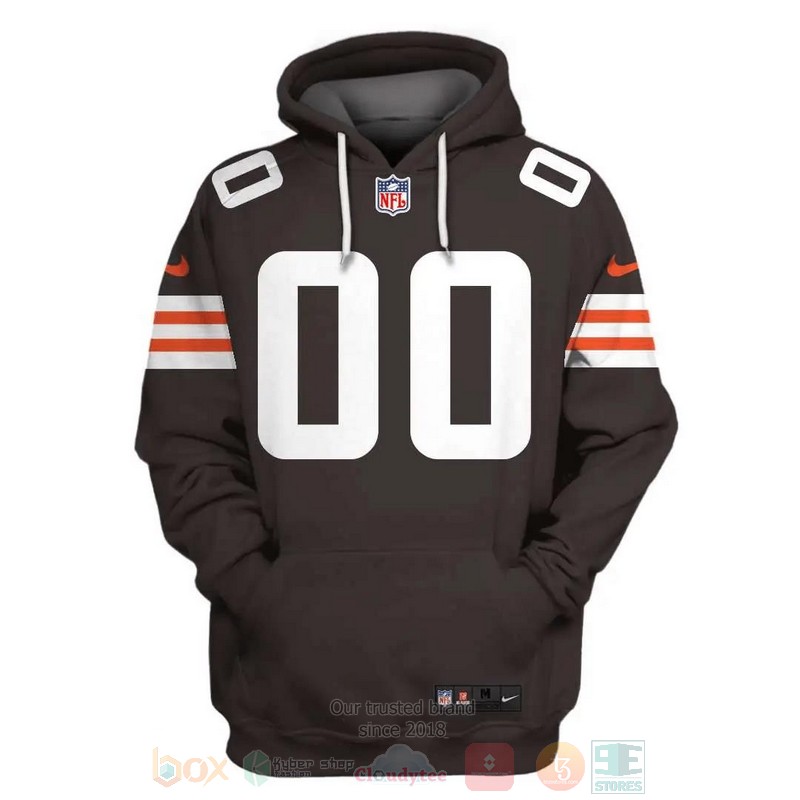 NFL_Cleveland_Browns_Personalized_Brown_3D_Hoodie_Shirt_1