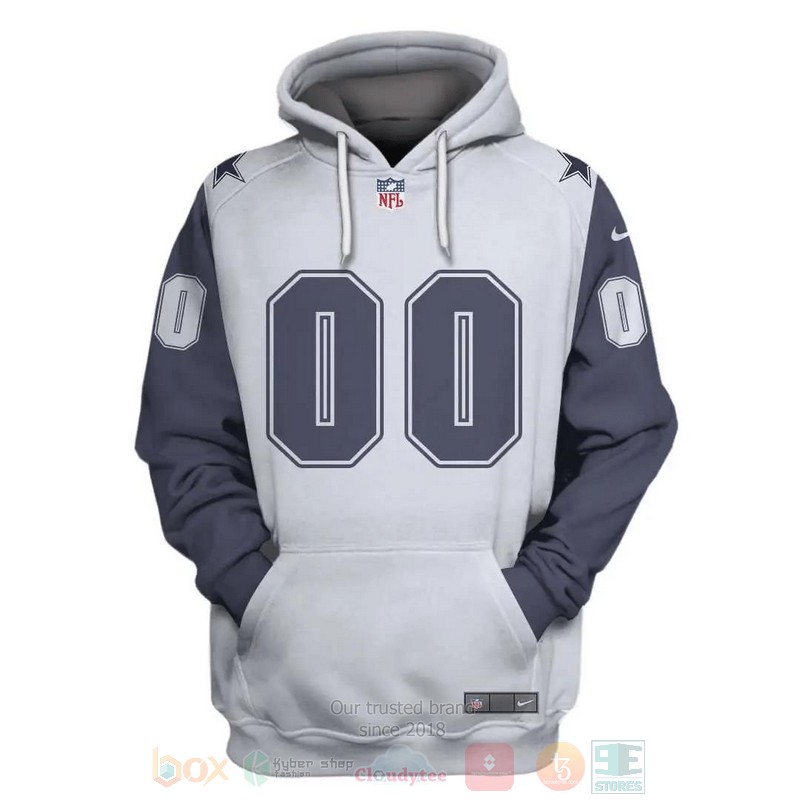 NFL_Dallas_Cowboys_Personalized_Grey_3D_Hoodie_Shirt_1