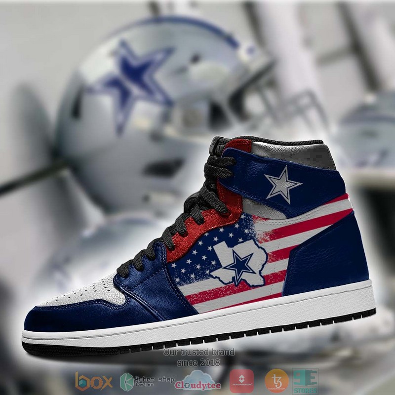 NFL_Dallas_Cowboys_US_flag_Air_Jordan_High_Top_Shoes