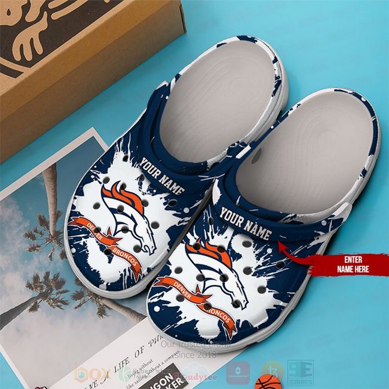 NFL_Denver_Broncos_Custom_Name_Navy-White_Crocband_Crocs_Clog_Shoes_1