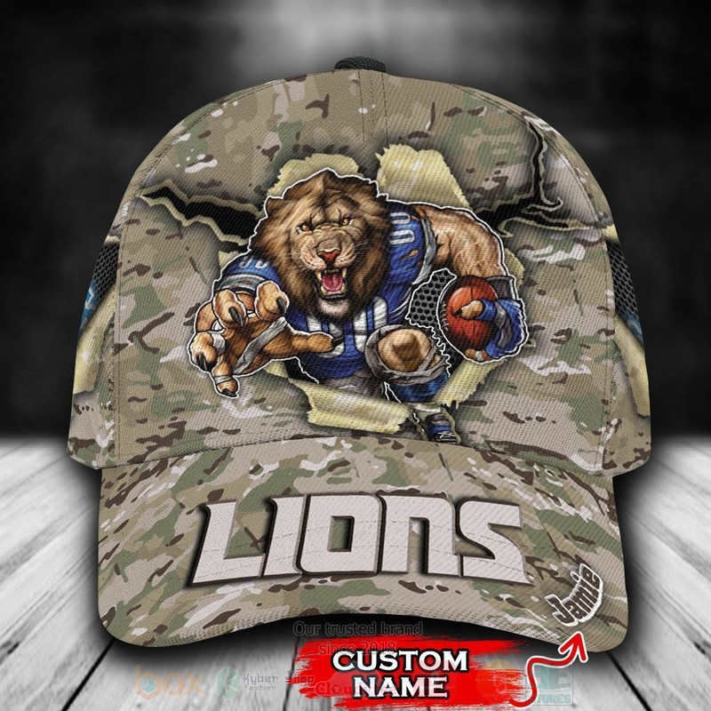 NFL_Detroit_Lions_CAMO_Mascot_Custom_Name_Cap