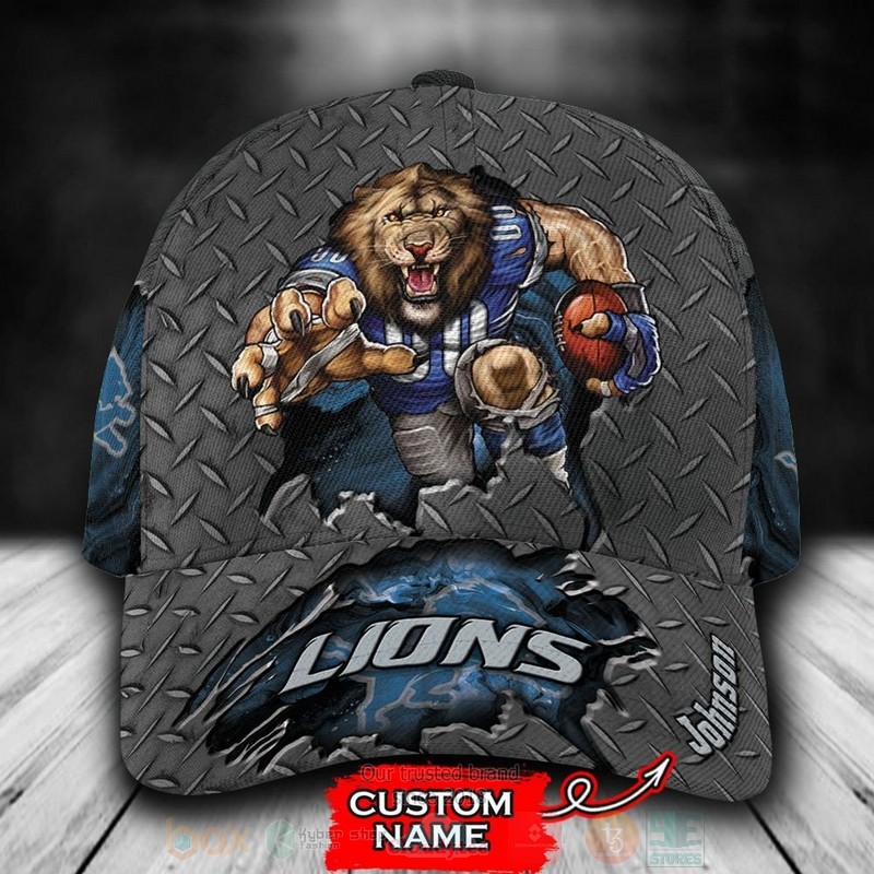 NFL_Detroit_Lions_Mascot_Custom_Name_Cap
