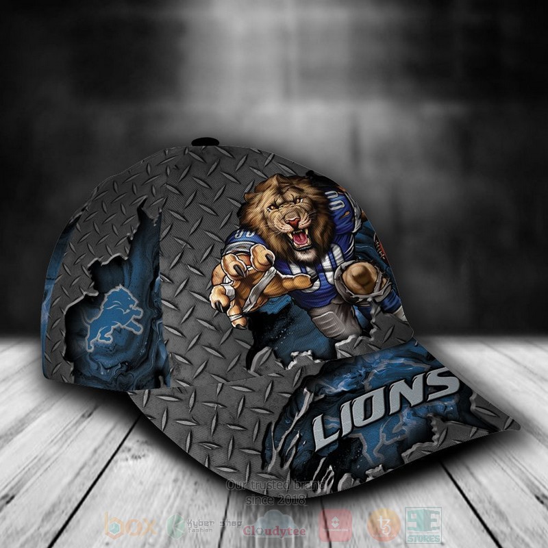 NFL_Detroit_Lions_Mascot_Custom_Name_Cap_1