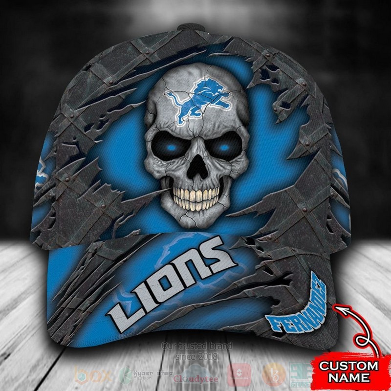 NFL_Detroit_Lions_Skull_Custom_Name_Cap