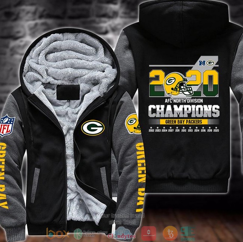 NFL_Green_Bay_Packers_2020_AFC_North_Divisions_Champions_3D_Fleece_Hoodie_1