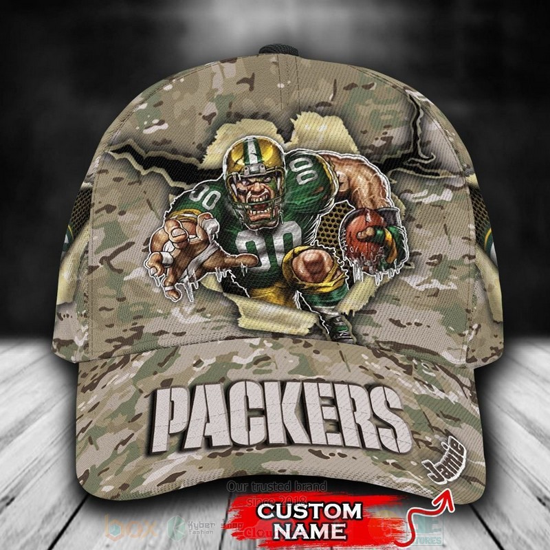 NFL_Green_Bay_Packers_CAMO_Mascot_Custom_Name_Cap