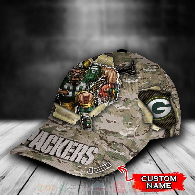 NFL_Green_Bay_Packers_CAMO_Mascot_Custom_Name_Cap_1