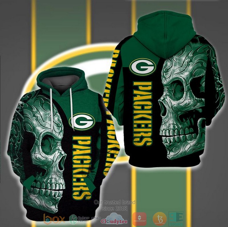 NFL_Green_Bay_Packers_Green_Skull_3d_hoodie