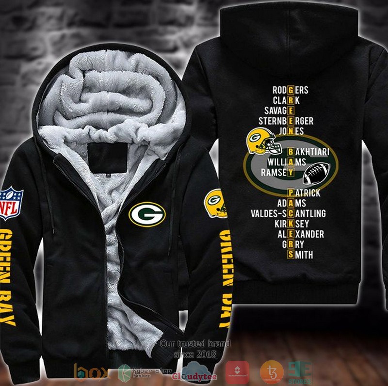NFL_Green_Bay_Packers_Players_name_3d_fleece_hoodie_jacket
