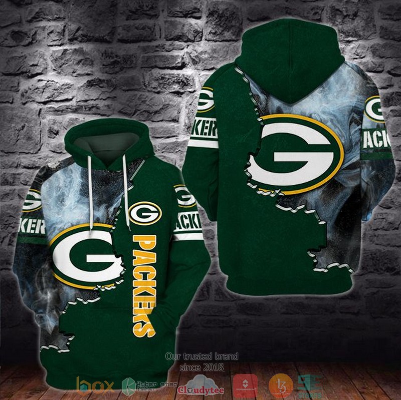 NFL_Green_Bay_Packers_Smoke_Green_3d_hoodie