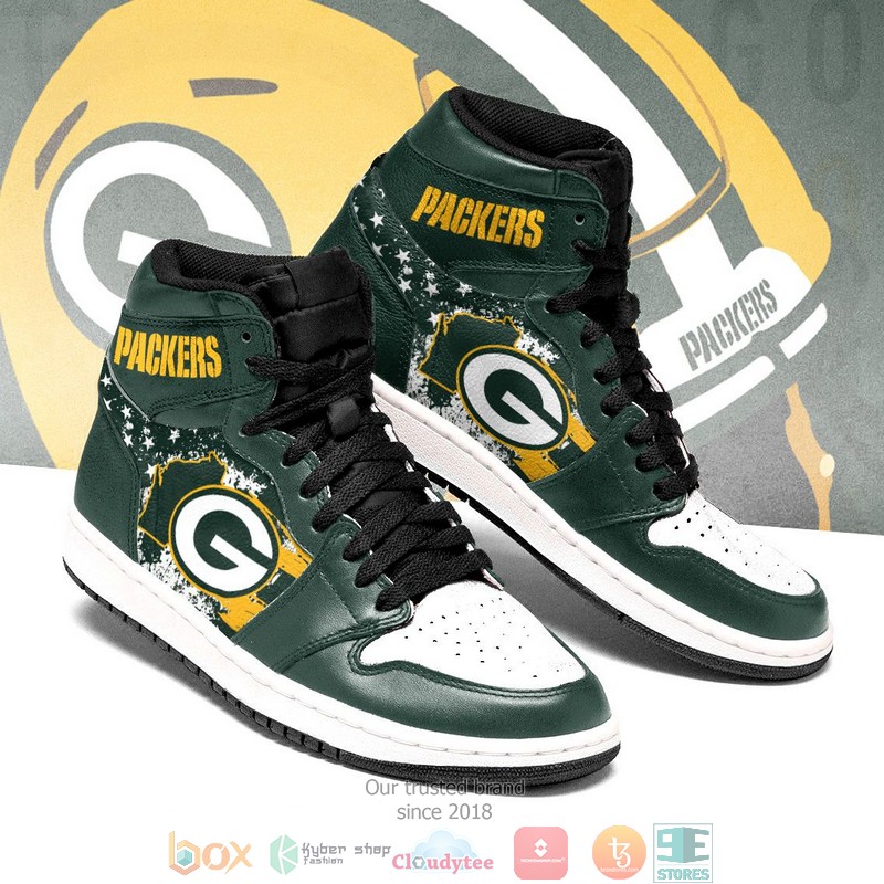NFL_Green_Bay_Packers_green_Air_Jordan_High_Top_Shoes_1