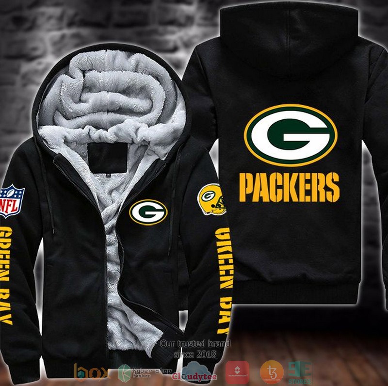NFL_Green_Bay_Packers_logo_3d_fleece_hoodie_jacket