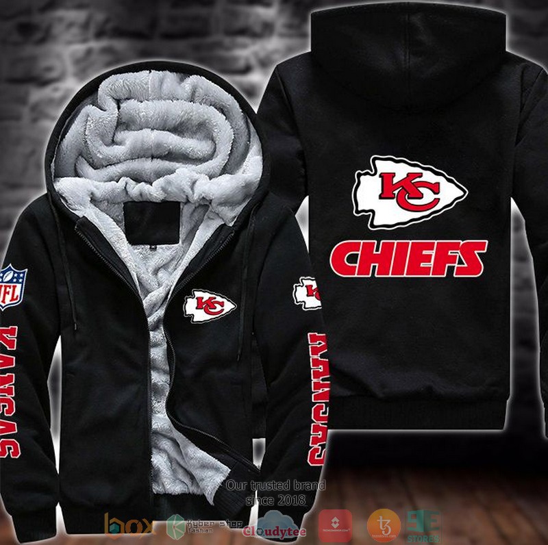 NFL_Kansas_City_Chiefs_logo_3d_Fleece_Hoodie_Jacket