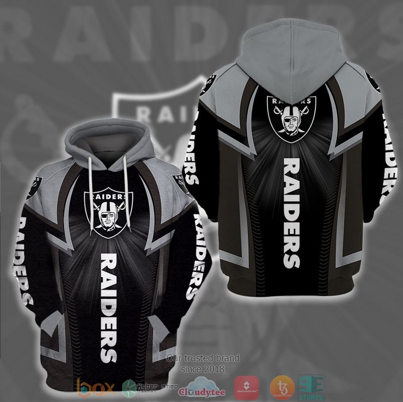 NFL_Las_Vegas_Raiders_Black_Grey_3d_hoodie