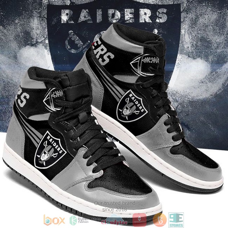 NFL_Las_Vegas_Raiders_Black_Grey_Air_Jordan_High_Top_Shoes_1