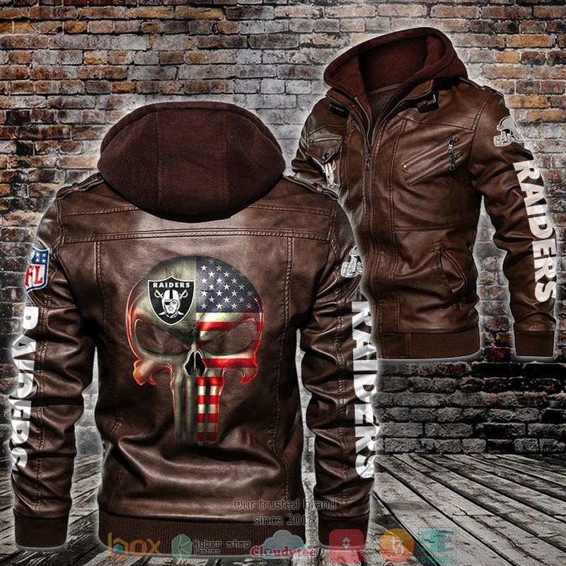 NFL_Las_Vegas_Raiders_Punisher_Skull_Leather_jacket_1
