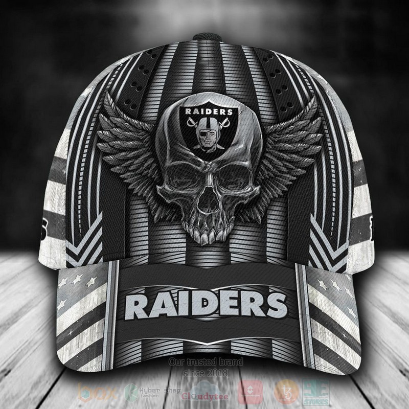 NFL_Las_Vegas_Raiders_Skull_Custom_Name_Black-White_Cap