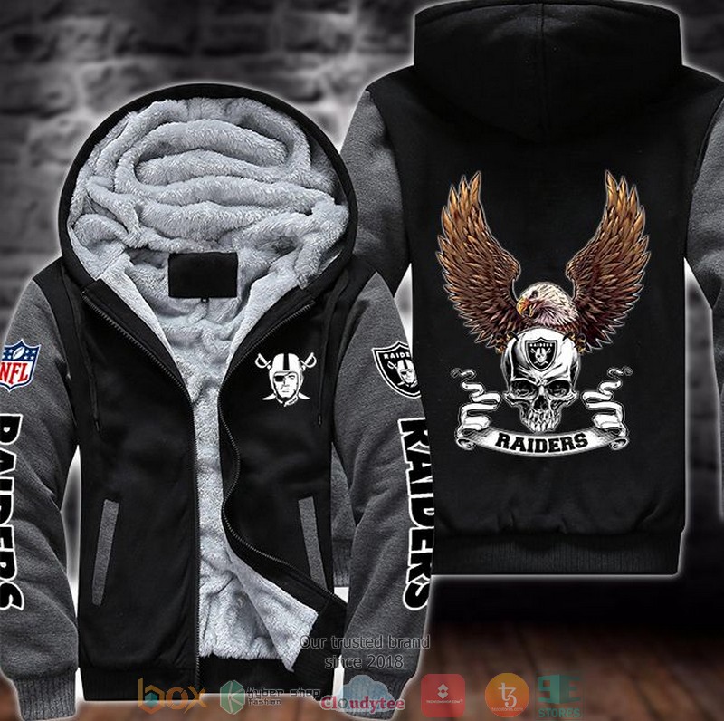 NFL_Las_Vegas_Raiders_Skull_Eagle_Wings_3d_fleece_hoodie_jacket_1