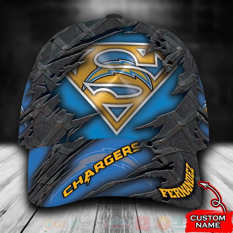 NFL_Los_Angeles_Chargers_Superman_Custom_Name_Cap