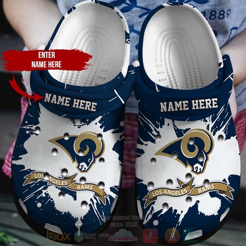 NFL_Los_Angeles_Rams_Custom_Name_Crocband_Crocs_Clog_Shoes