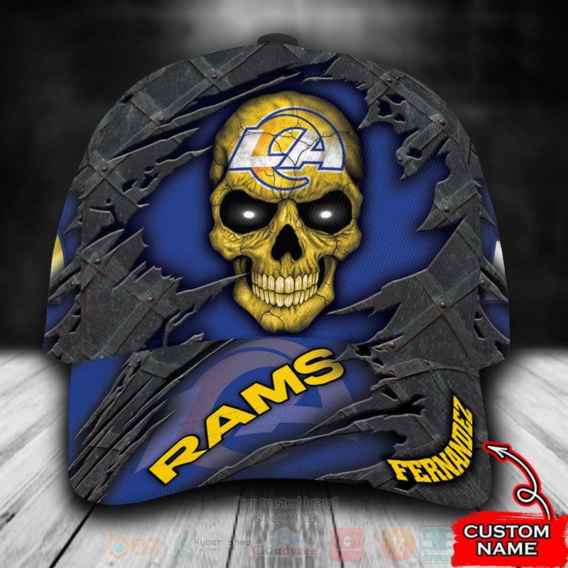 NFL_Los_Angeles_Rams_Skull_Custom_Name_Cap