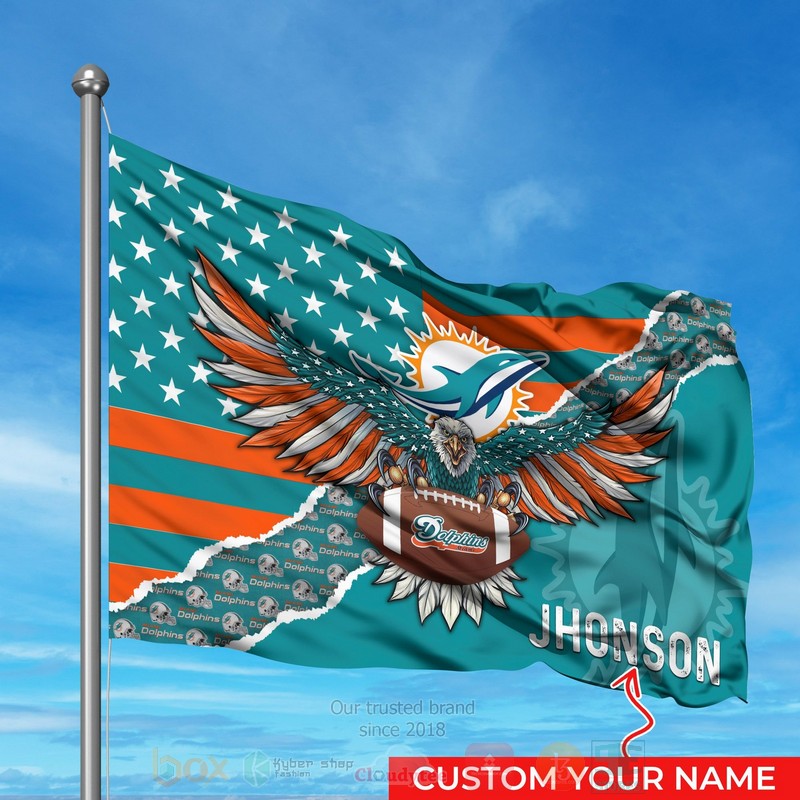 NFL_Miami_Dolphins_Custom_Name_Flag