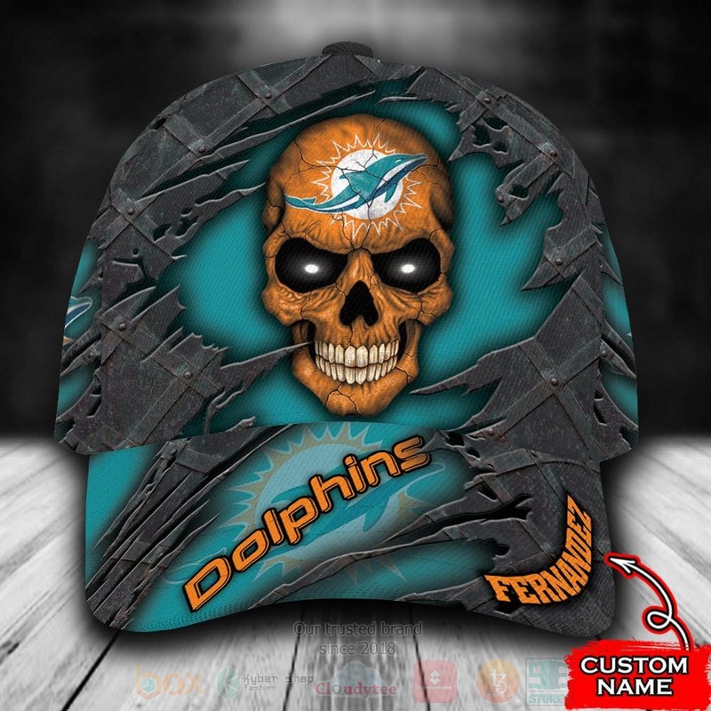 NFL_Miami_Dolphins_Skull_Custom_Name_Cap