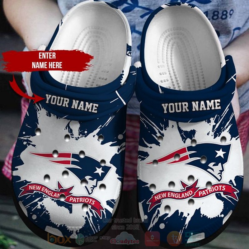 NFL_New_England_Patriots_Custom_Name_Crocband_Crocs_Clog_Shoes