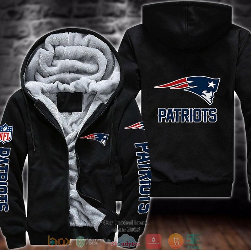 NFL_New_England_Patriots_logo_3D_Fleece_Hoodie