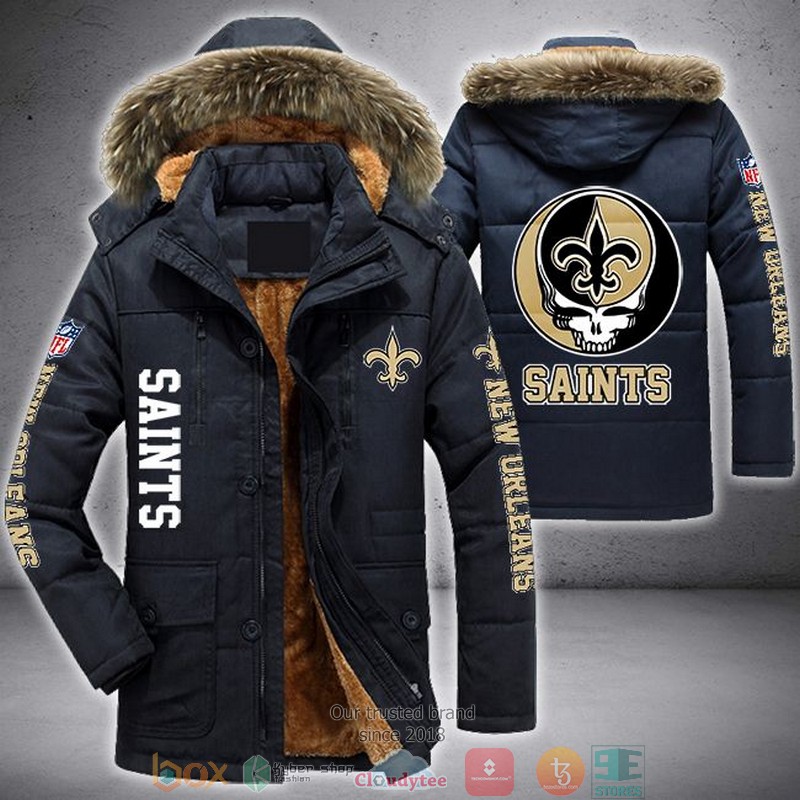 NFL_New_Orleans_Saints_Skull_logo_Parka_Jacket_1