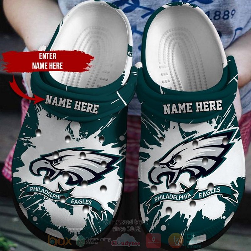 NFL_Philadelphia_Eagles_Custom_Name_Crocband_Crocs_Clog_Shoes