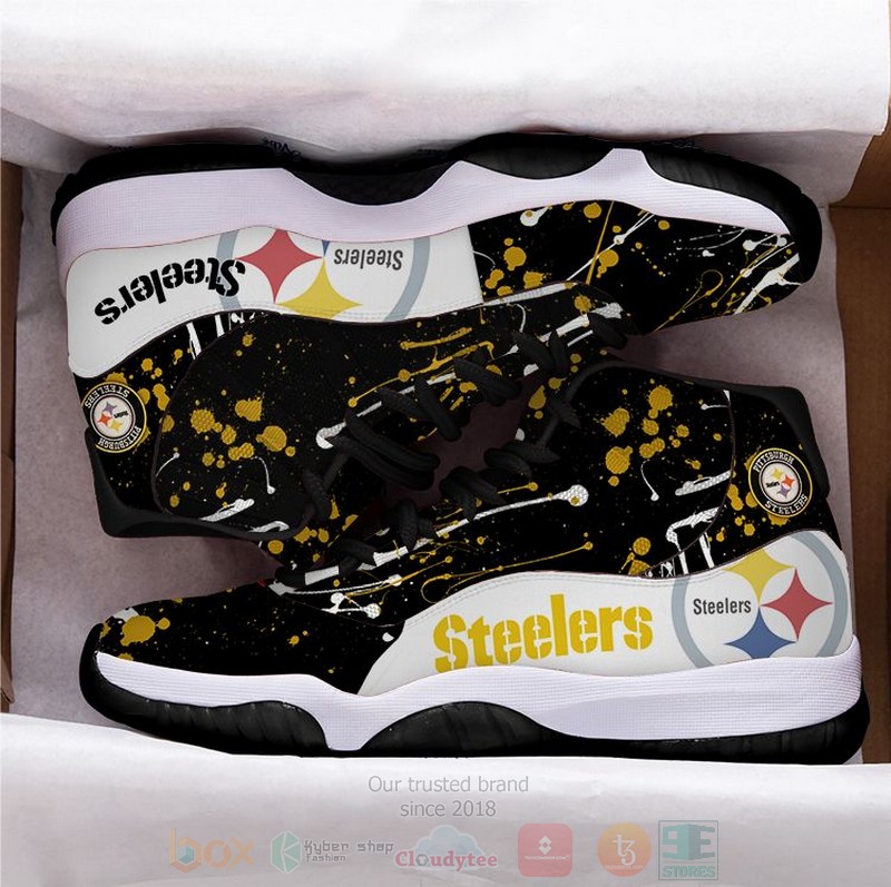 NFL_Pittsburgh_Steelers_Black-White_Air_Jordan_11_Shoes_1