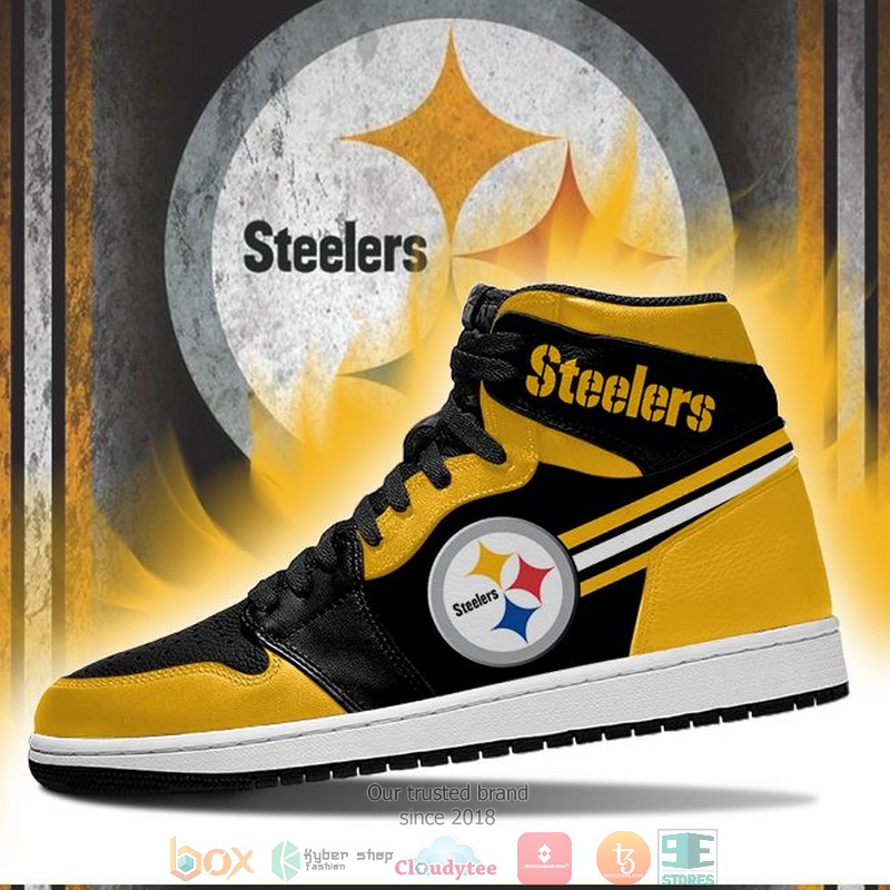 NFL_Pittsburgh_Steelers_Black_Yellow_Air_Jordan_High_Top_Shoes