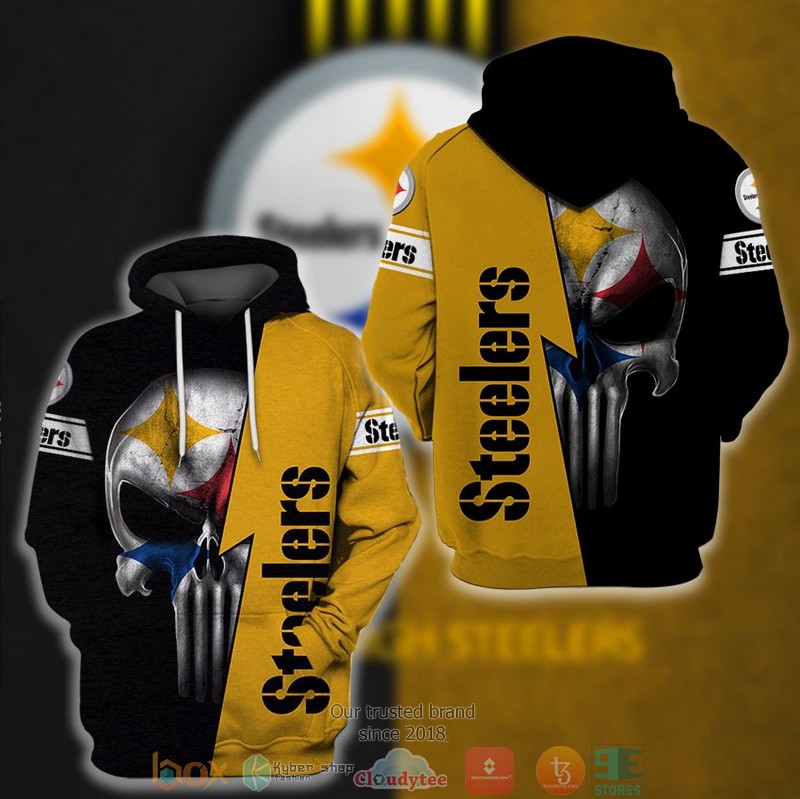 NFL_Pittsburgh_Steelers_Punisher_Skull_Black_Yellow_3d_hoodie