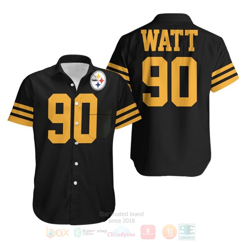 NFL_Pittsburgh_Steelers_Rush_T_J_Watt_Hawaiian_Shirt