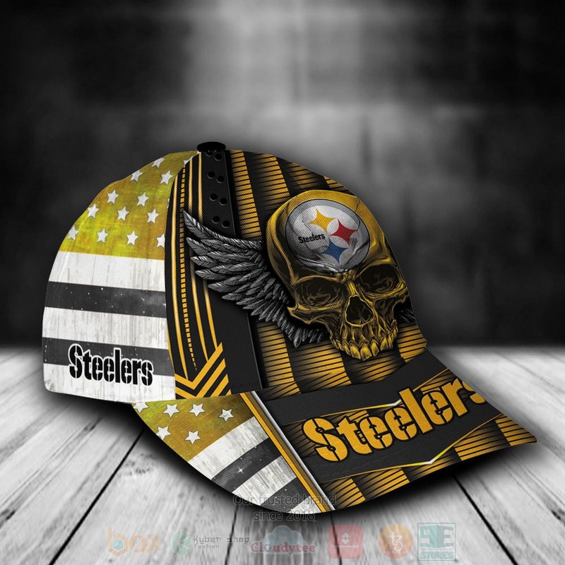NFL_Pittsburgh_Steelers_Skull_Custom_Name_Yellow_Cap_1