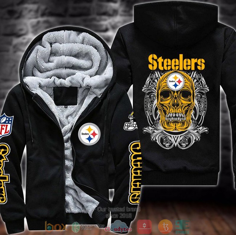 NFL_Pittsburgh_Steelers_Skull_Face_3d_Fleece_Hoodie