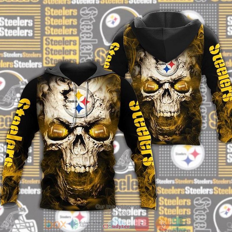 NFL_Pittsburgh_Steelers_Skull_Flame_3d_Hoodie