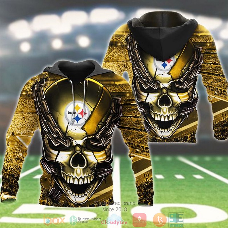 NFL_Pittsburgh_Steelers_Skull_chain_silver_3d_hoodie