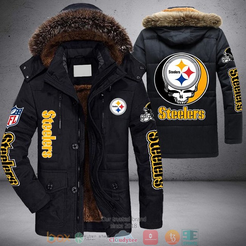 NFL_Pittsburgh_Steelers_Skull_logo_Parka_Jacket