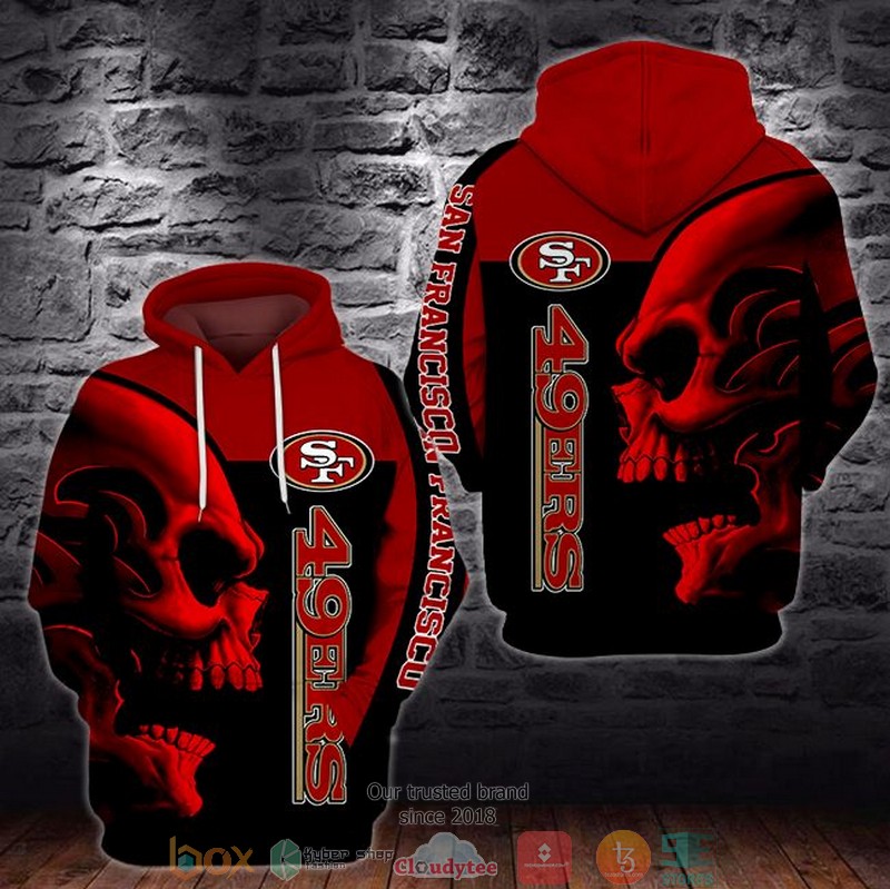 NFL_San_Francisco_49ers_Skull_3d_Hoodie