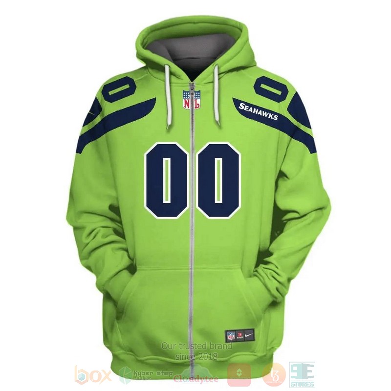 NFL_Seattle_Seahawks_Personalized_Green_3D_Hoodie_Shirt