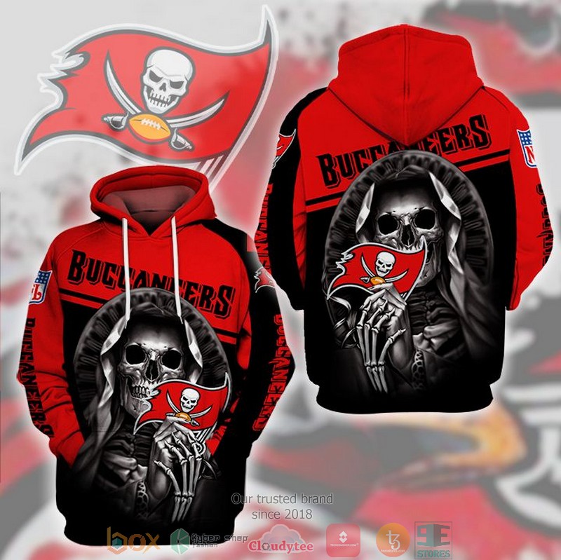 NFL_Tampa_Bay_Buccaneers_Death_God_Red_Black_3d_hoodie
