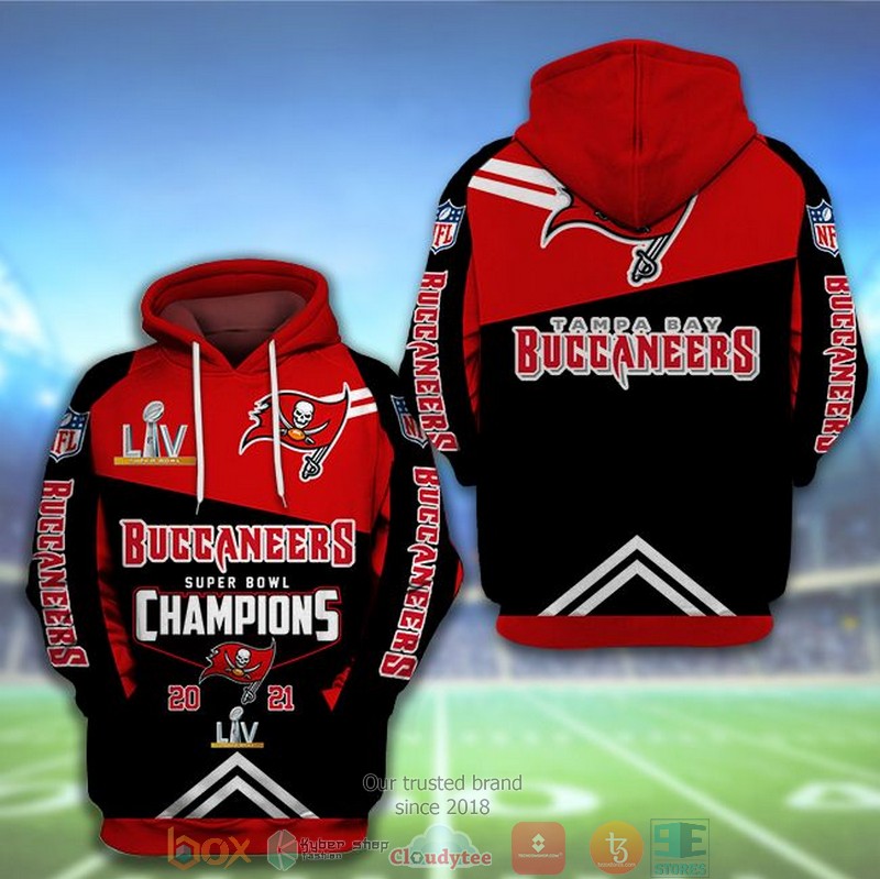 NFL_Tampa_Bay_Buccaneers_Super_Bowl_Champions_Red_3d_hoodie